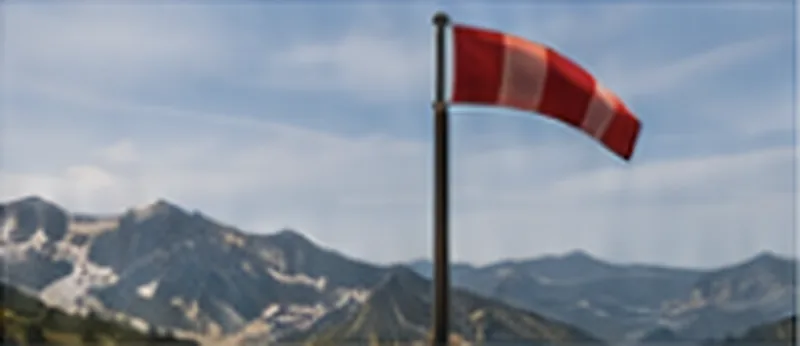 Wind flag in the mountains