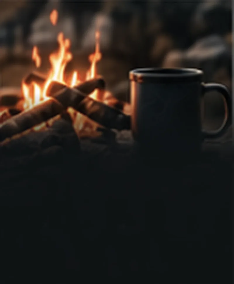Campfire at dusk
